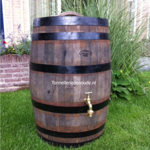 Eiken regenton 350 liter met messing kraan