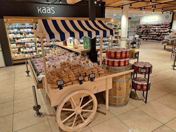 Houten marktkar haringkar met dakje - Afbeelding 5