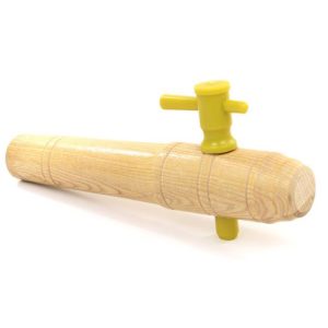 Houten kraan kunststof draaiknop (30mm)